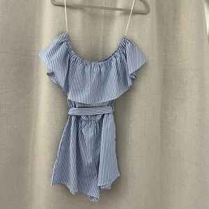 Blue Striped Kids One Piece